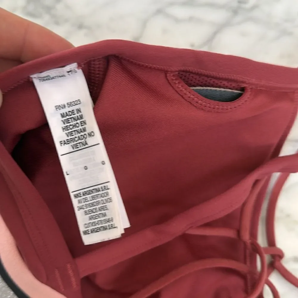 Nike Indy Glam Dunk Pink/Red Sports Bra Sz L